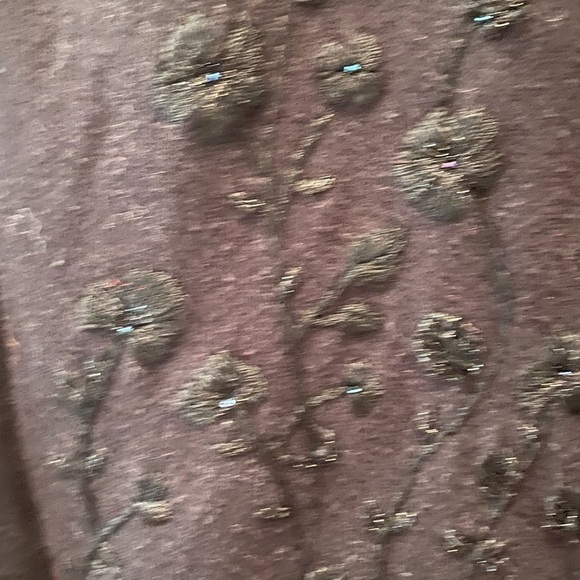 Karen Scott Black Embroidered Cardigan Sweater with beading, size medium - Picture 5 of 8